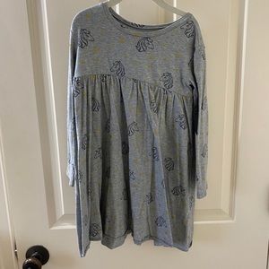 Girls Egg New York Metallic Unicorn twirl dress